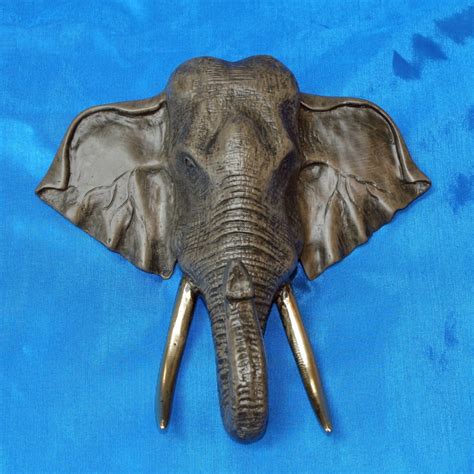 Bronze Elephant wall Hanging Figurine Statue Sculpture Art / Limited ...