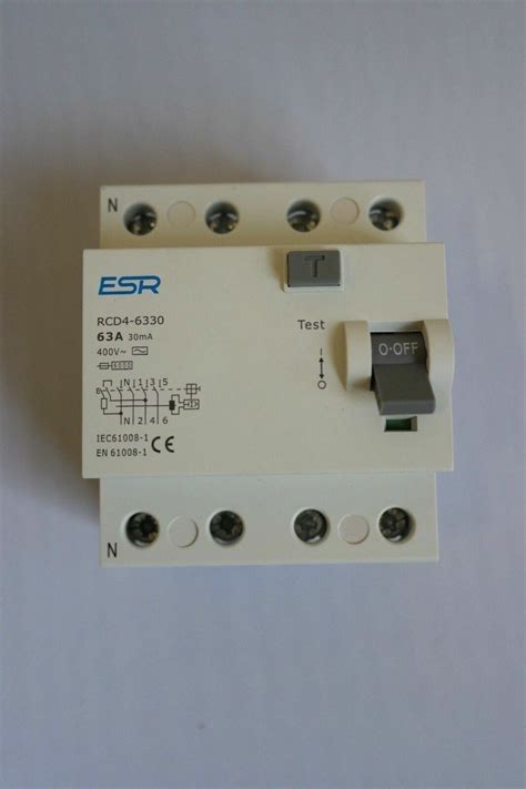 30mA 100mA 4 pole RCD 3 phase 63 80 Amp TP&N 63A 80A Time Delay with ...