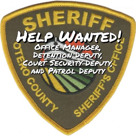 SECO NEWS - Otero Sheriff Help Wanted - Multiple Positions