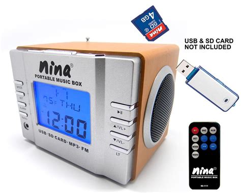 NINA Portable MP3 Player with Speaker, FM Radio and Alarm Clock | Gadgetsin