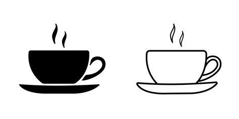 Coffee cup outline and silhouette icon 2743513 Vector Art at Vecteezy