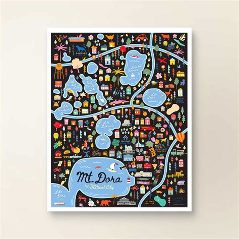 MOUNT DORA, FL | City Series Map Art Print | A. B. Newton and Company