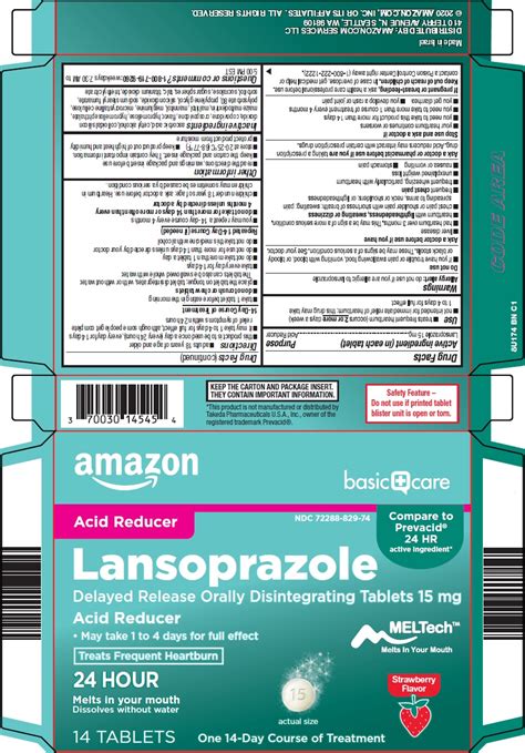 DailyMed - BASIC CARE LANSOPRAZOLE- lansoprazole tablet, orally ...