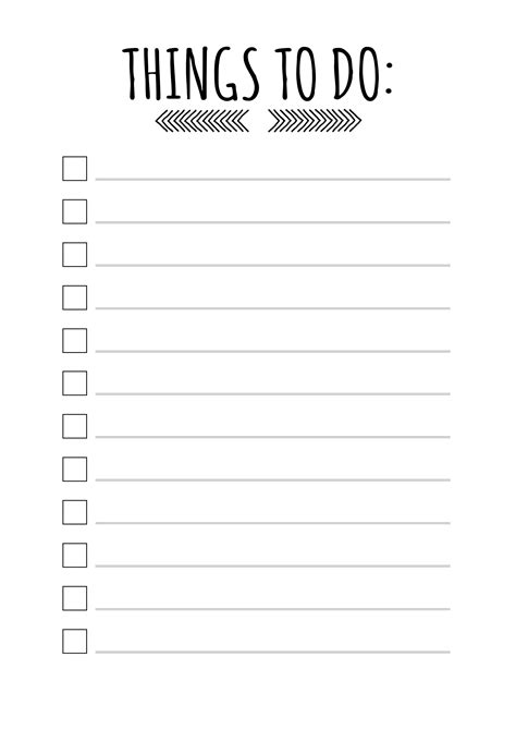 To Do Template Free Printable - Free Printable