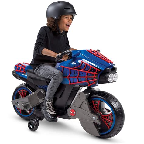 Marvel Spider-Man 6V Battery Powered Motorcycle Ride-on Toy for Boys ...