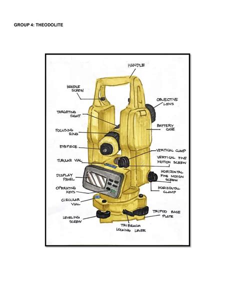 Theodolite Parts Definitions - GROUP 4: THEODOLITE PARTS AND ...