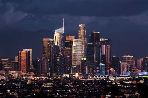 Los Angeles Photography LA Skyline Night Skyline Los - Etsy Australia