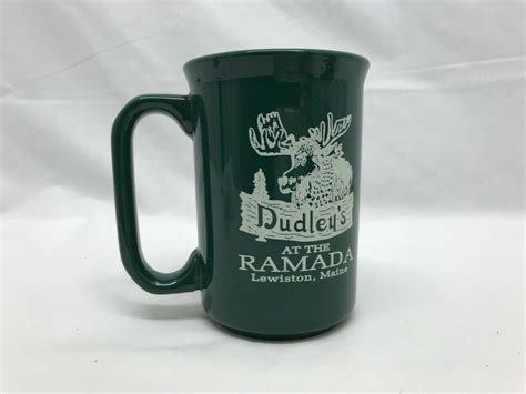 Details about Green Ceramic Mug Dudley's at the Ramada Lewiston Maine ...