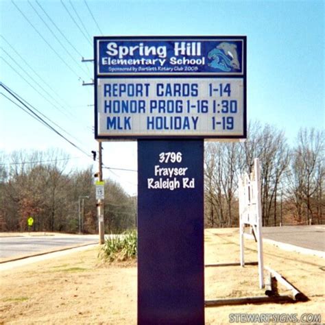 School Sign for Spring Hill Elementary School - Memphis, TN