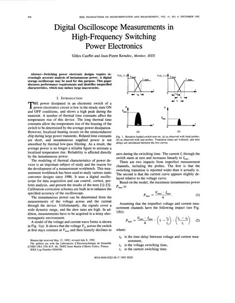 (PDF) Digital Oscilloscope Measurements in High Frequency Switching ...