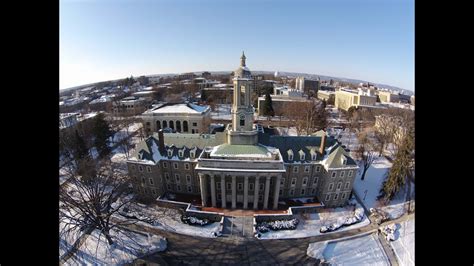 Penn State University Park winter tour from above - YouTube