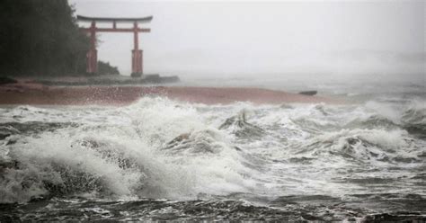 Powerful typhoon pounds southern Japan as thousands are evacuated