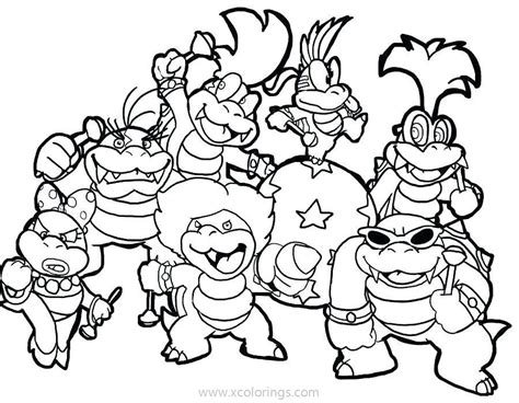 Paper Mario Coloring Pages Koopalings - XColorings.com