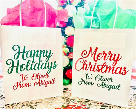 Personalized Christmas Gift Bags - Etsy