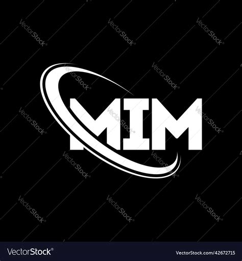 Mim logo letter design Royalty Free Vector Image