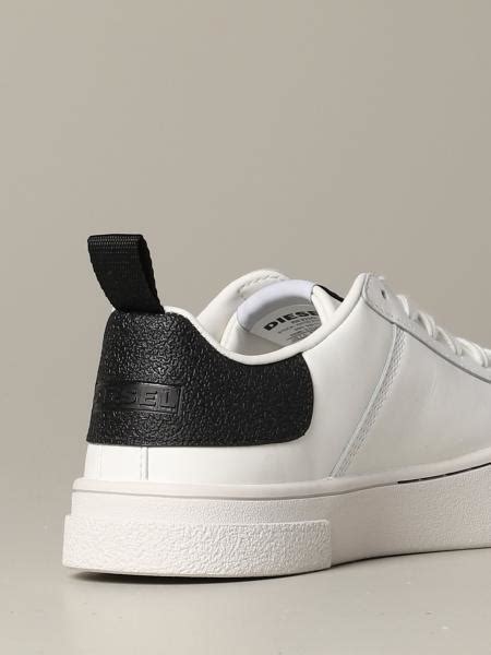 Diesel Outlet: Sneakers S-Clever Low w in pelle - Bianco | Sneakers ...