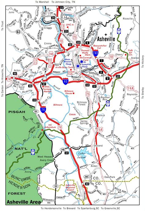 Asheville NC Tourist Map - Asheville North Carolina • mappery