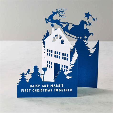 Christmas House Paper Cut Card By Betsy Benn | notonthehighstreet.com