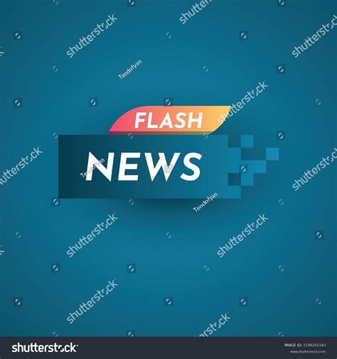 Flash News Label Background Illustation Template Stock Vector (Royalty ...