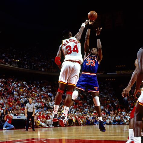 Patrick Ewing vs Hakeem Olajuwon during Game Seven of the 1994 NBA ...