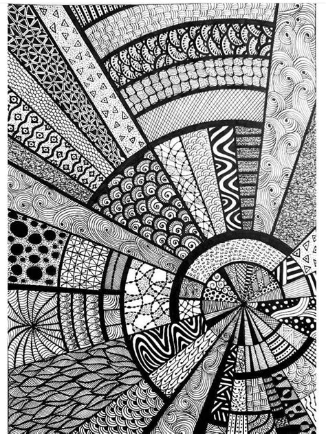 Printable Zentangle Coloring Pages PDF. FHere you will find the ...