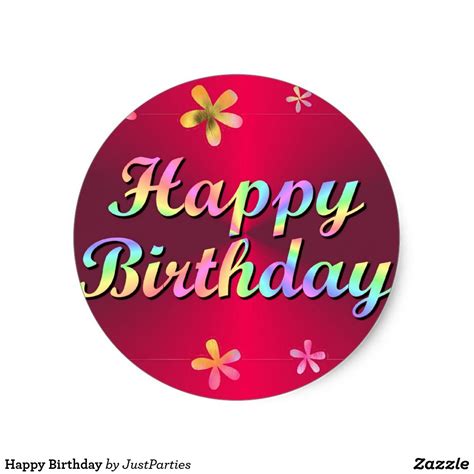 Happy Birthday Classic Round Sticker | Zazzle | Happy birthday notes ...