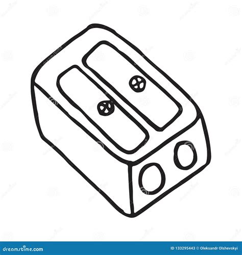 Hand Drawn Pencil Sharpener Doodle Icon Stock Vector - Illustration of ...