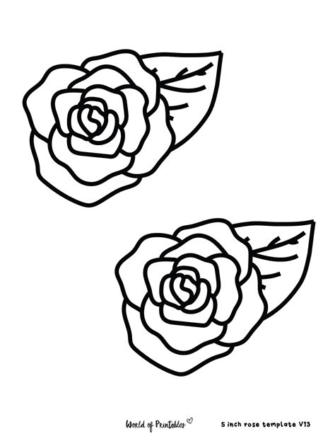 Printable Rose Flower Template Cut Out | Best Flower Site