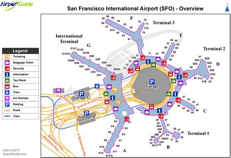 San Francisco - San Francisco International (SFO) Airport Terminal Map ...