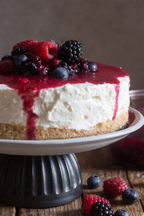 No Bake Mixed Berry Cheesecake - An Italian in my Kitchen