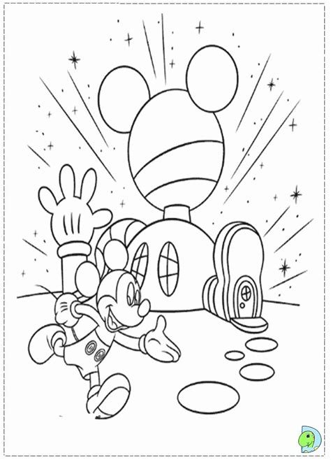 mickey mouse club house in colouring pages - Clip Art Library