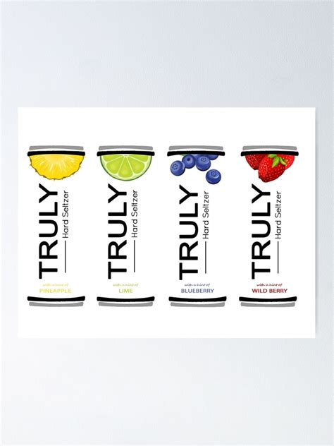 "Truly Hard Seltzer Variety Pack " Poster for Sale by clayholly1 ...