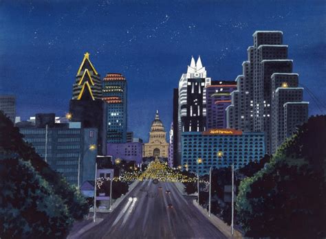 Austin Skyline Painting at PaintingValley.com | Explore collection of ...