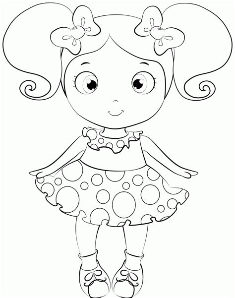 Gambar Printable Paper Doll Coloring Pages Sheets Pictures Baby Dolls ...