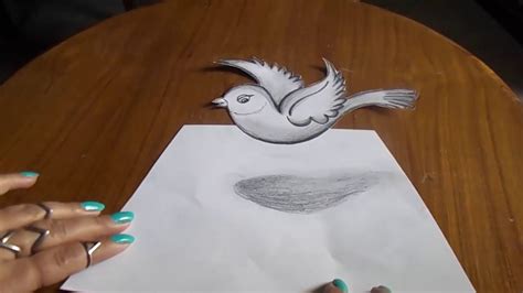 How to draw easy 3D Bird | How to draw a bird for beginners - YouTube