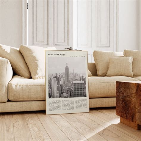 New York City Skyline Black and White High Quality Digital Print USA ...