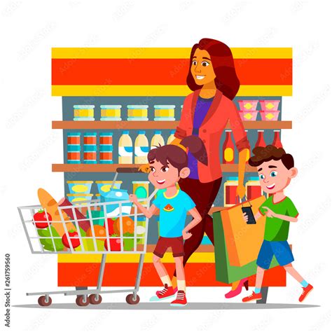 Supermarket Drawing For Kids