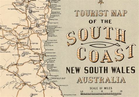 Old Map of New South Wales 1912 Vintage Map Tourist Australia - VINTAGE ...