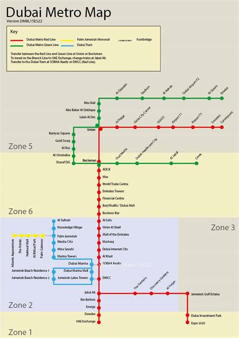 Download Dubai Metro Map PDF