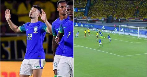 Watch: Gabriel Martinelli nets his first ever goal for Brazil against ...