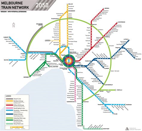 Melbourne Train Map