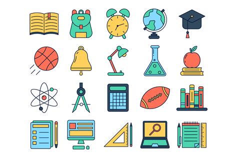 Education Vector Free Icon Set - GraphicSurf.com