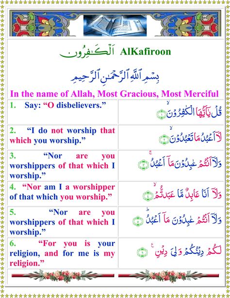 Read Surah Al Kafiroon With English Translation at quran-o-sunnat.com ...