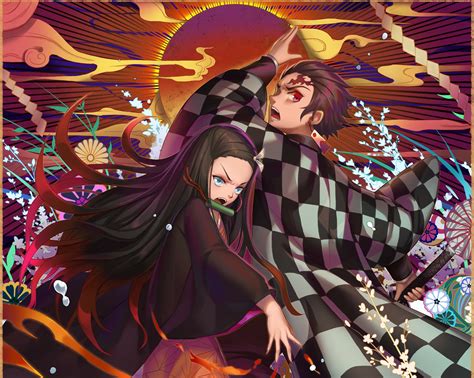 1280x80020 Demon Slayer Kimetsu No Yaiba Art Nezuko x Tanjiro ...