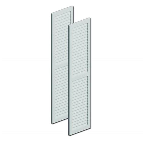 Fypon 48 in. x 12 in. x 1 in. Polyurethane Louvered Shutters with ...