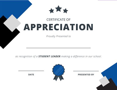 Student Certificates of Appreciation: Free and Customizable Designs ...