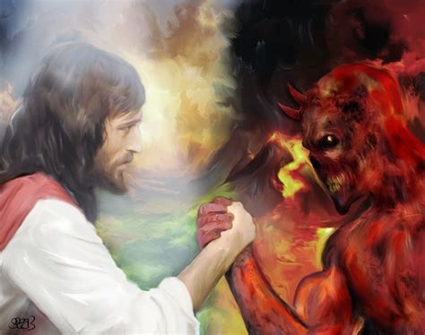 Jesus vs Satan by Mark Spears | ArtWanted.com