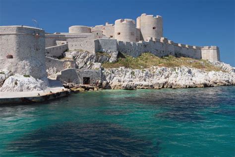 Ancient Fortress on Coast. Chateau D If, Marseille, France Stock Image ...