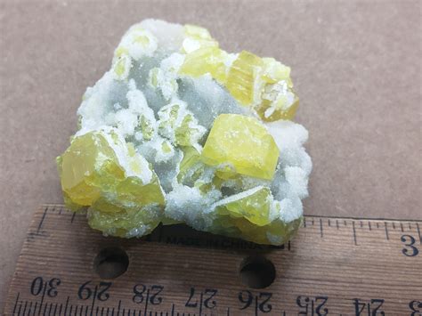 Sulphur (sulfur) Crystals on matrix