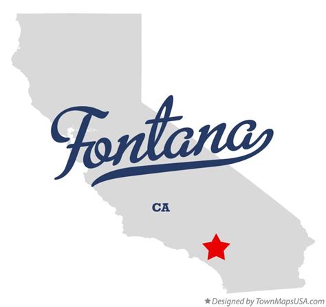 Map of Fontana, CA, California